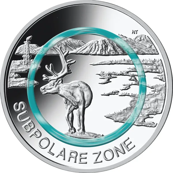 5 € Zone climatiche: Subpolare 2020 5 zecche Fdc