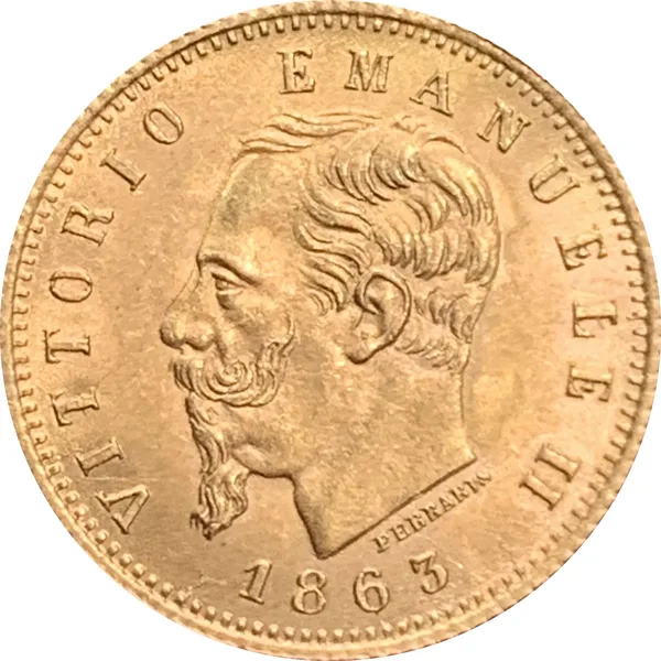 5 Lire 1863 Torino