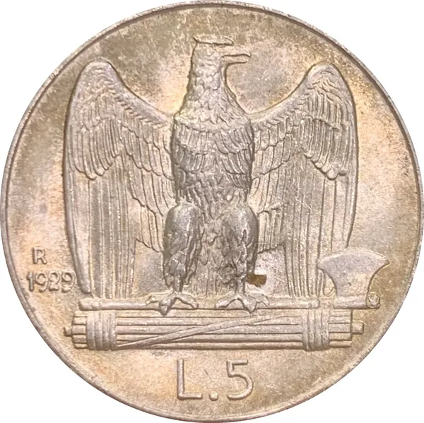 5 Lire Aquilotto 1929 2 rosette