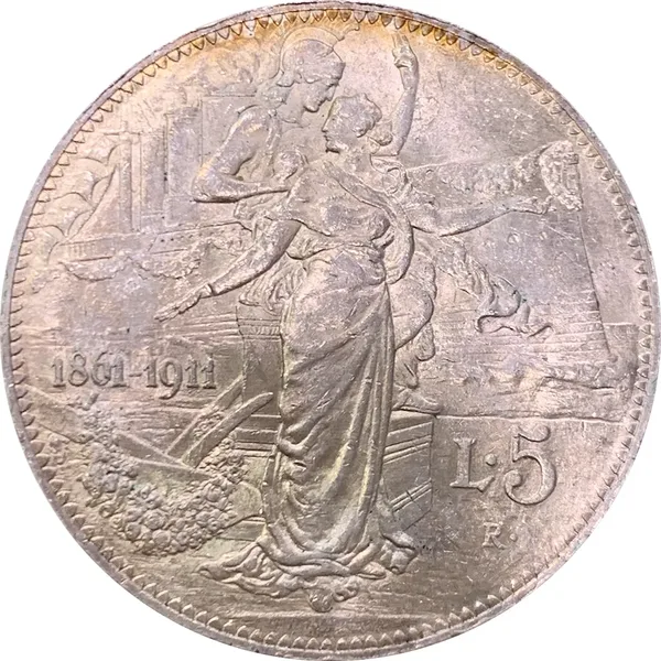 5 Lire Cinquantenario 1911