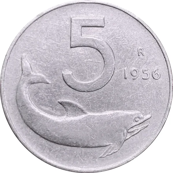 5 Lire Delfino 1956