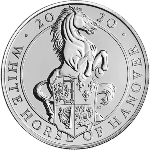 5 £ Queen’s Beast - Cavallo bianco di Hanover 2020