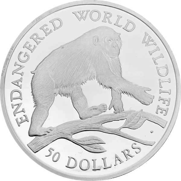 50 $ Endangered World Wildlife - Chimpanzee 1990