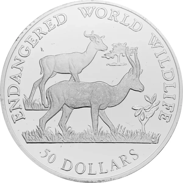 50 $ Endangered World Wildlife - Dama gazelle 1990