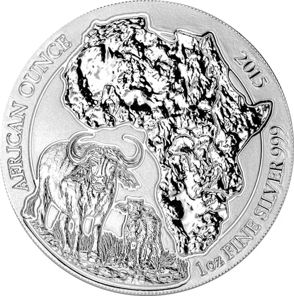 50 Francs African Ounce - Buffalo 2015