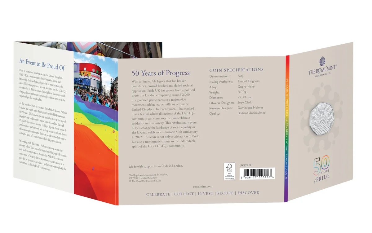 50 pence 50 Years of Pride 2022, foto 2