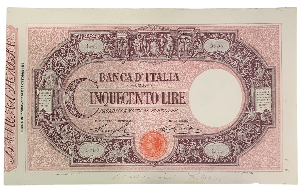 500 Lire Grande C - Matrice 1920