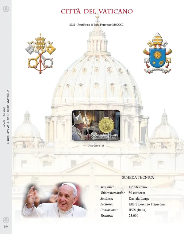 Aggiornamento Coin card n° 13 Vaticano 2022