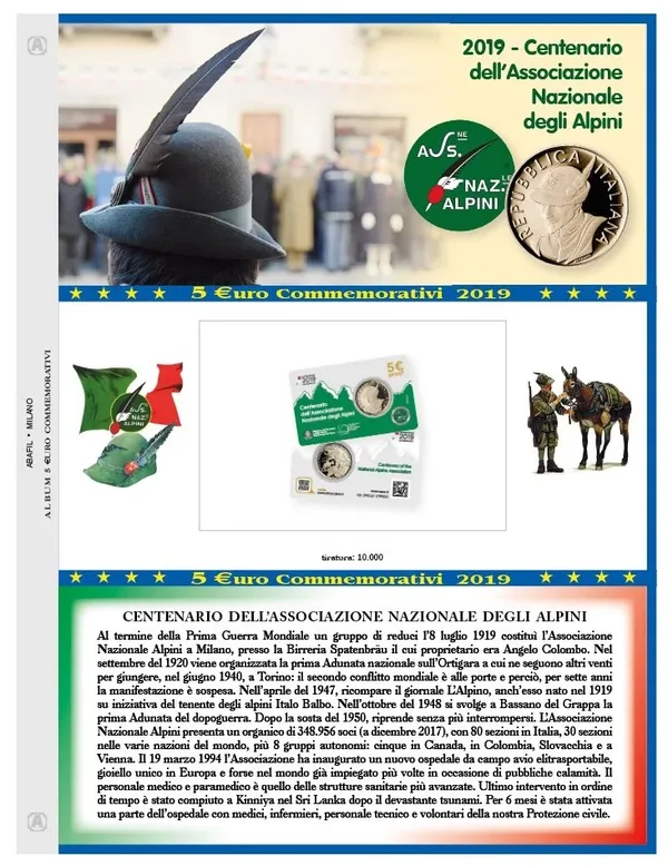 Aggiornamento 5 € Alpini Italia 2019