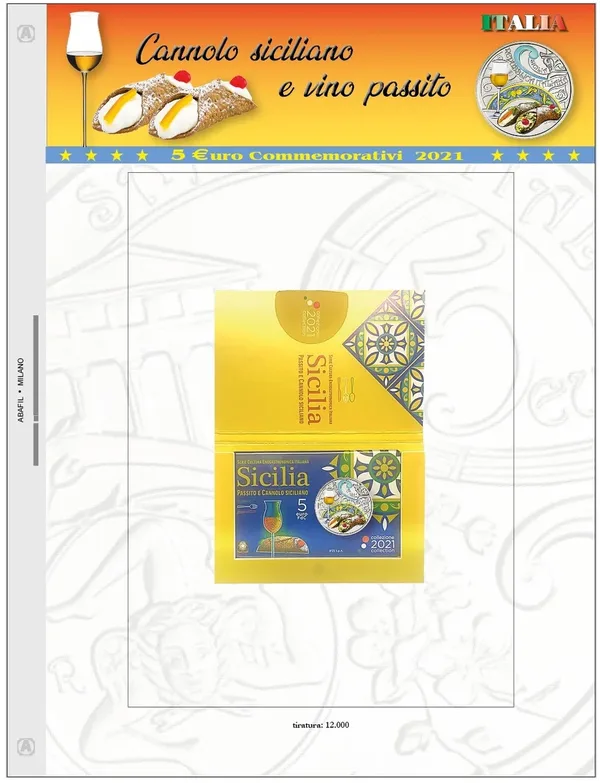 Aggiornamento 5 € Cannolo siciliano Italia 2021