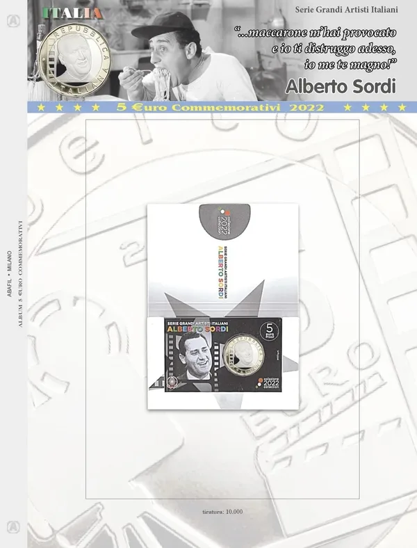 Aggiornamento 5 € Alberto Sordi Italia 2022