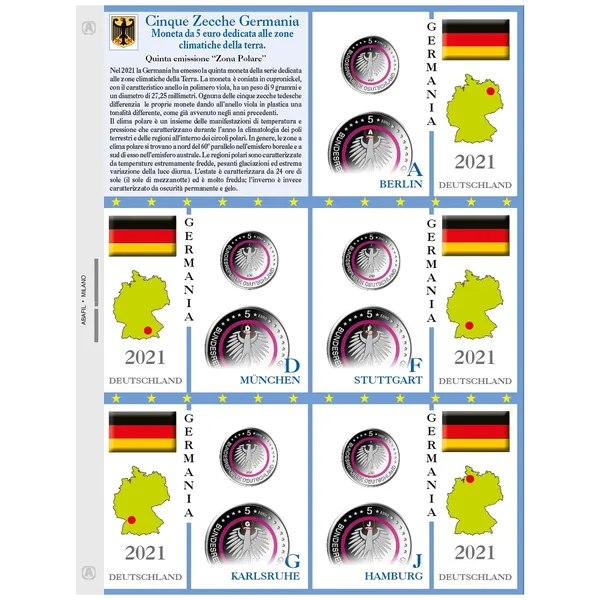 Aggiornamento 5 zecche 5 € Germania 2021