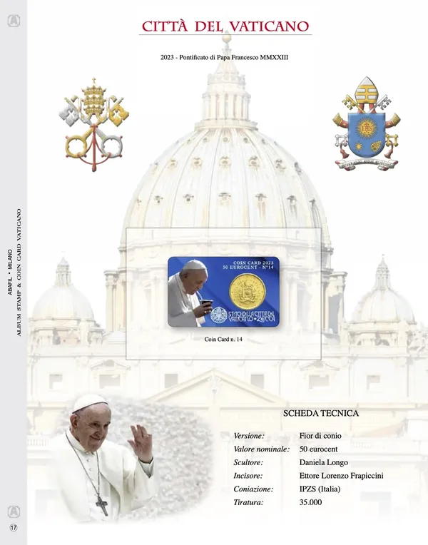 Aggiornamento Coin card n° 14 Vaticano 2023