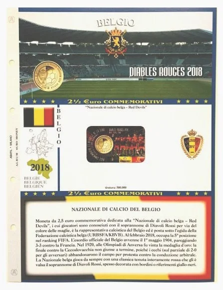 Aggiornamento Coin card Nazionale calcio Belgio 2018