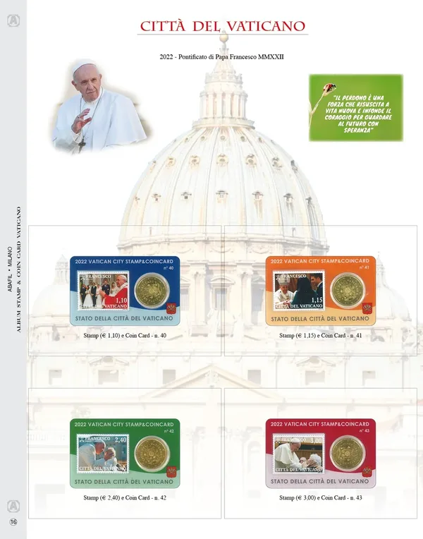 Aggiornamento Coin card nn° 40-43 Vaticano 2022