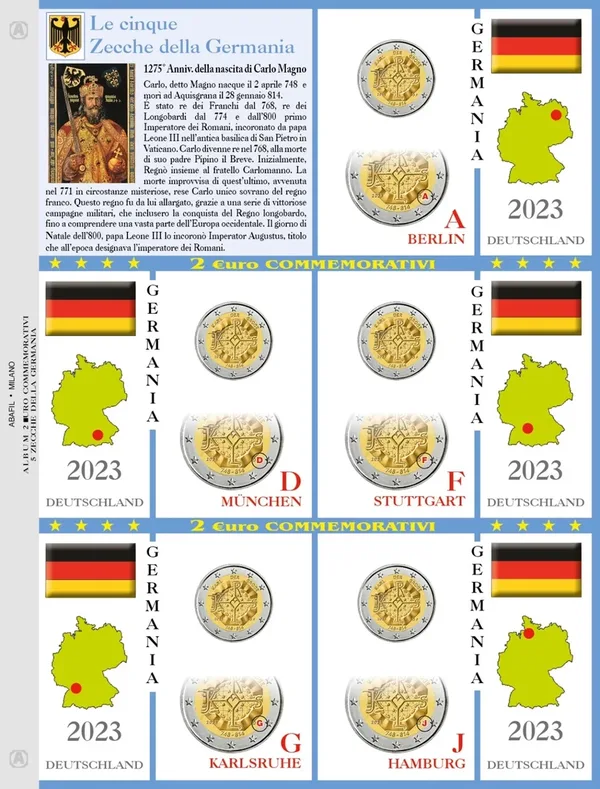Aggiornamento EuroComm 2 € Carlomagno 5 zecche Germania 2023