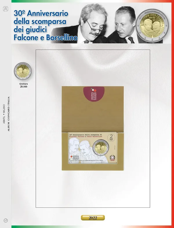 Aggiornamento EuroComm 2 € Italia Falcone e Borsellino in coincard 2022