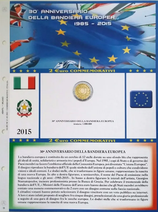 Aggiornamento EuroComm 2 € Italia bandiera Europea 2015