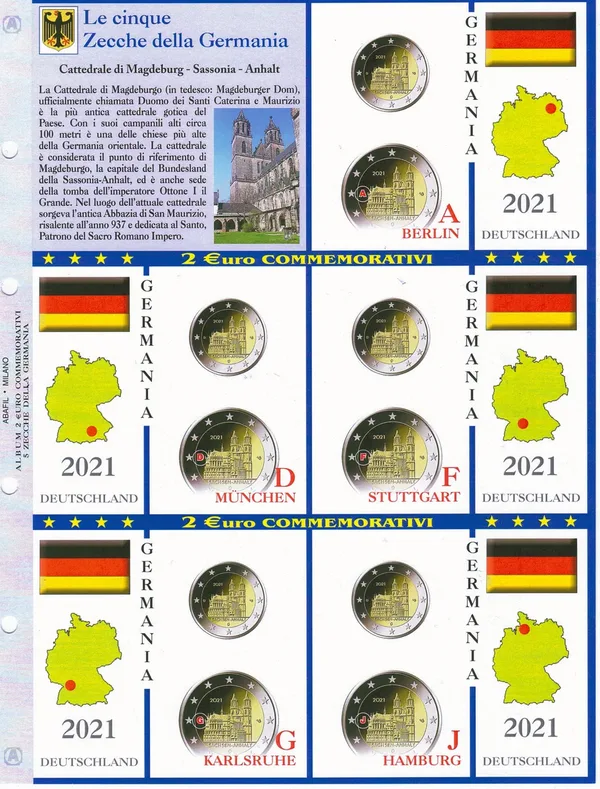 Aggiornamento EuroComm 2 € Magdeburgo 5 zecche Germania 2021
