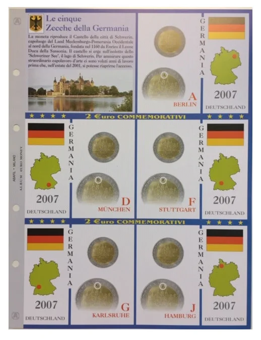 Aggiornamento EuroComm 2 € Mecklenburg-Vorpommern 5 zecche Germania 2007