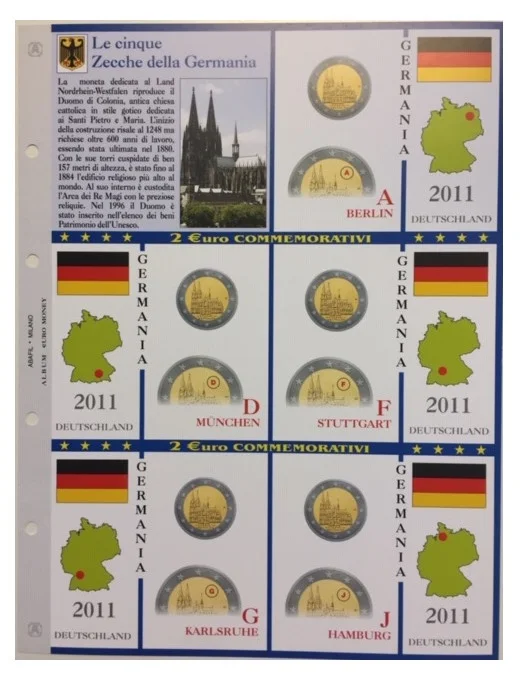 Aggiornamento EuroComm 2 € Nordrhein-Westfalen 5 zecche Germania 2011