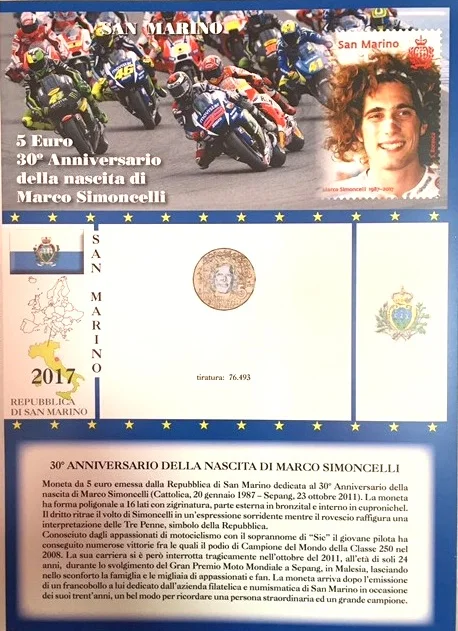 Aggiornamento EuroComm 5 € Simoncelli San Marino 2017
