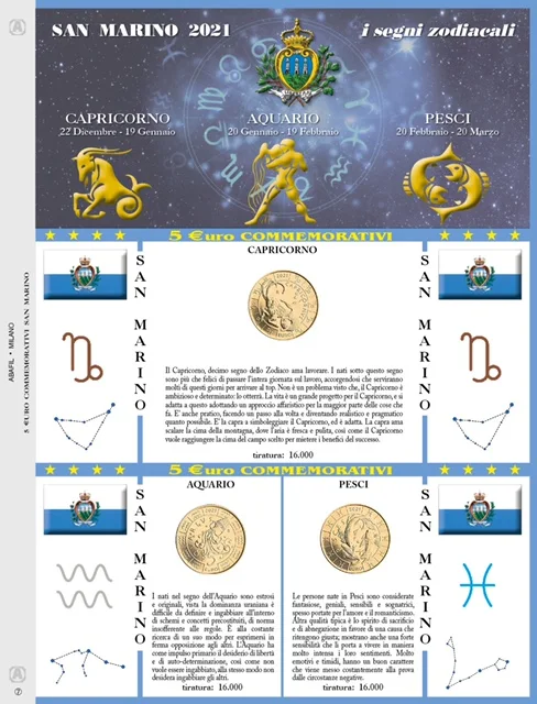 Aggiornamento EuroComm 5 € Zodiaco San Marino 2021