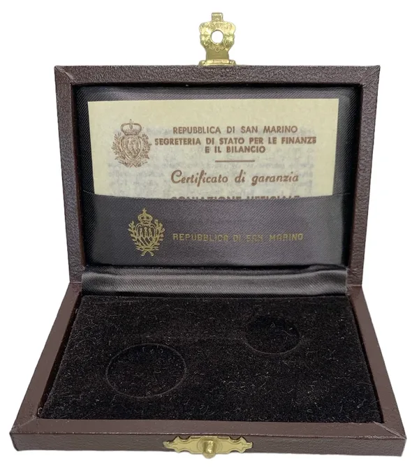 Dittico 1 e 2 Scudi 1981 - Confezione vuota e certificato