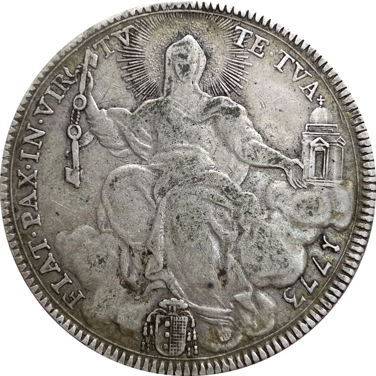 Mezzo scudo Clemente XIV 1773 IV