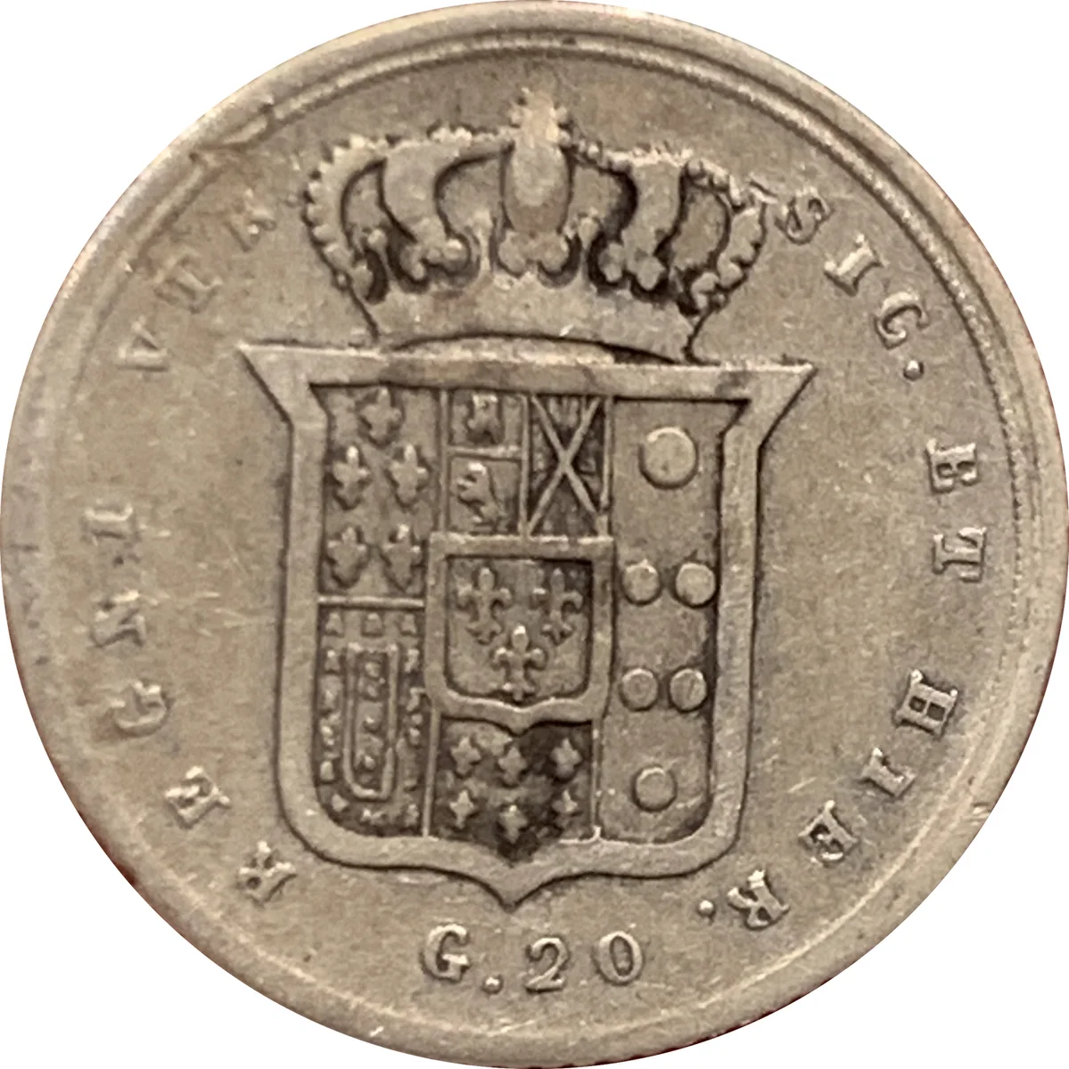 Tarì da 20 Grana 2° tipo 1847, foto 2
