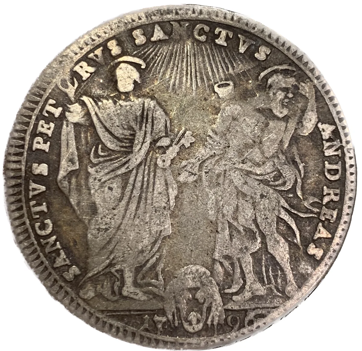 Testone Pio VI 1796 XII